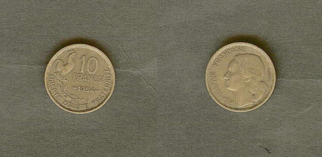 10 francs Guiraud 1954 VF+